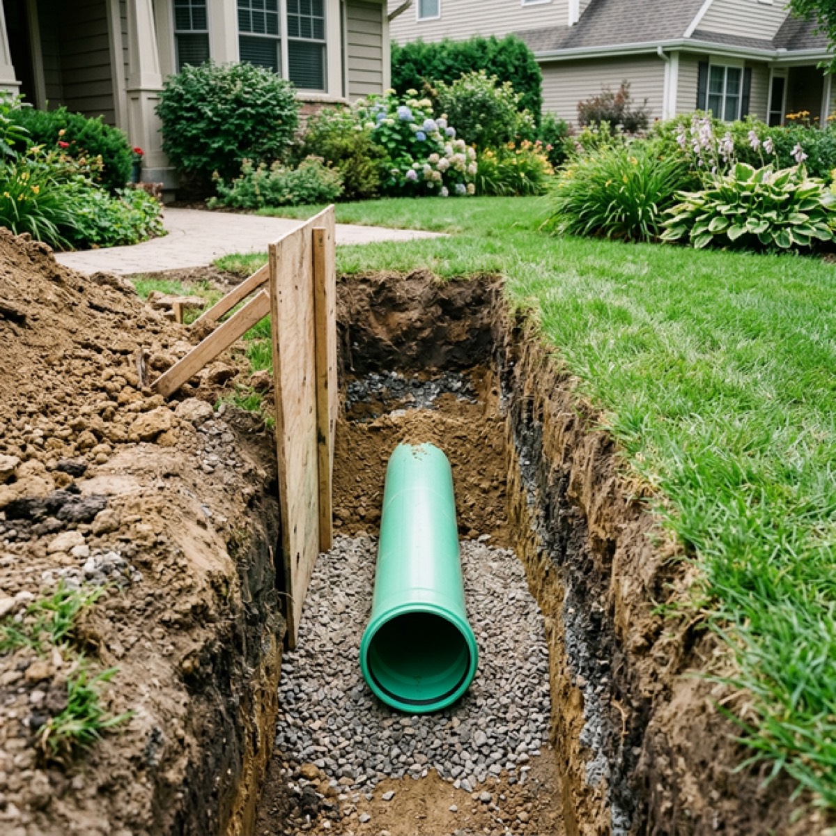Main sewer line repair and replacement in Marietta, GA